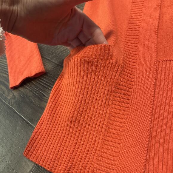 Banana Republic Orange Women’s Wool Blend Cardigan XS Open Front Sweater - Picture 4 of 8